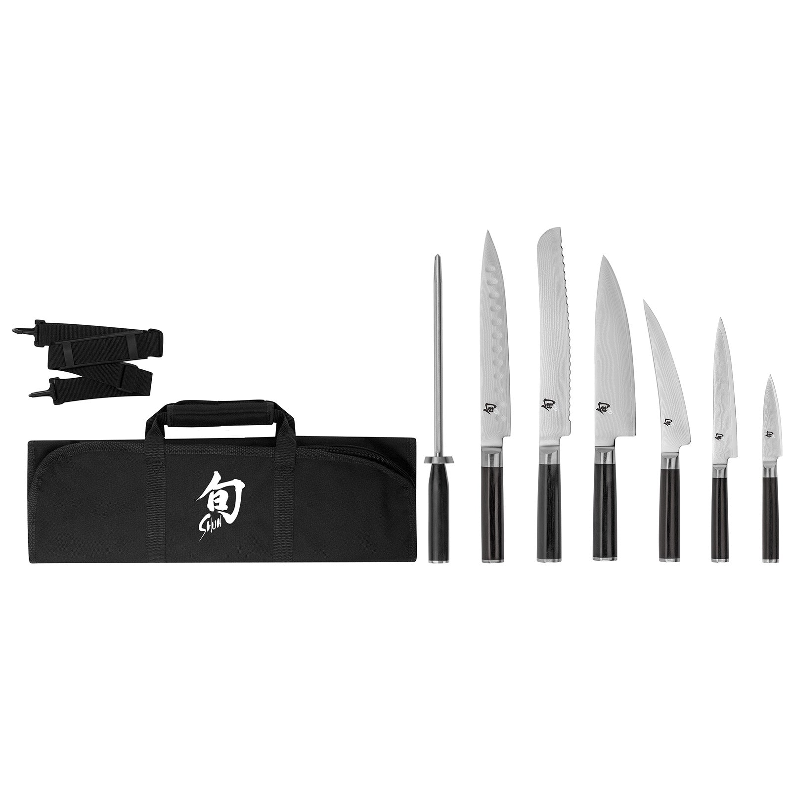 Shun Classic 8-Piece Student Knife Set with Knife Roll