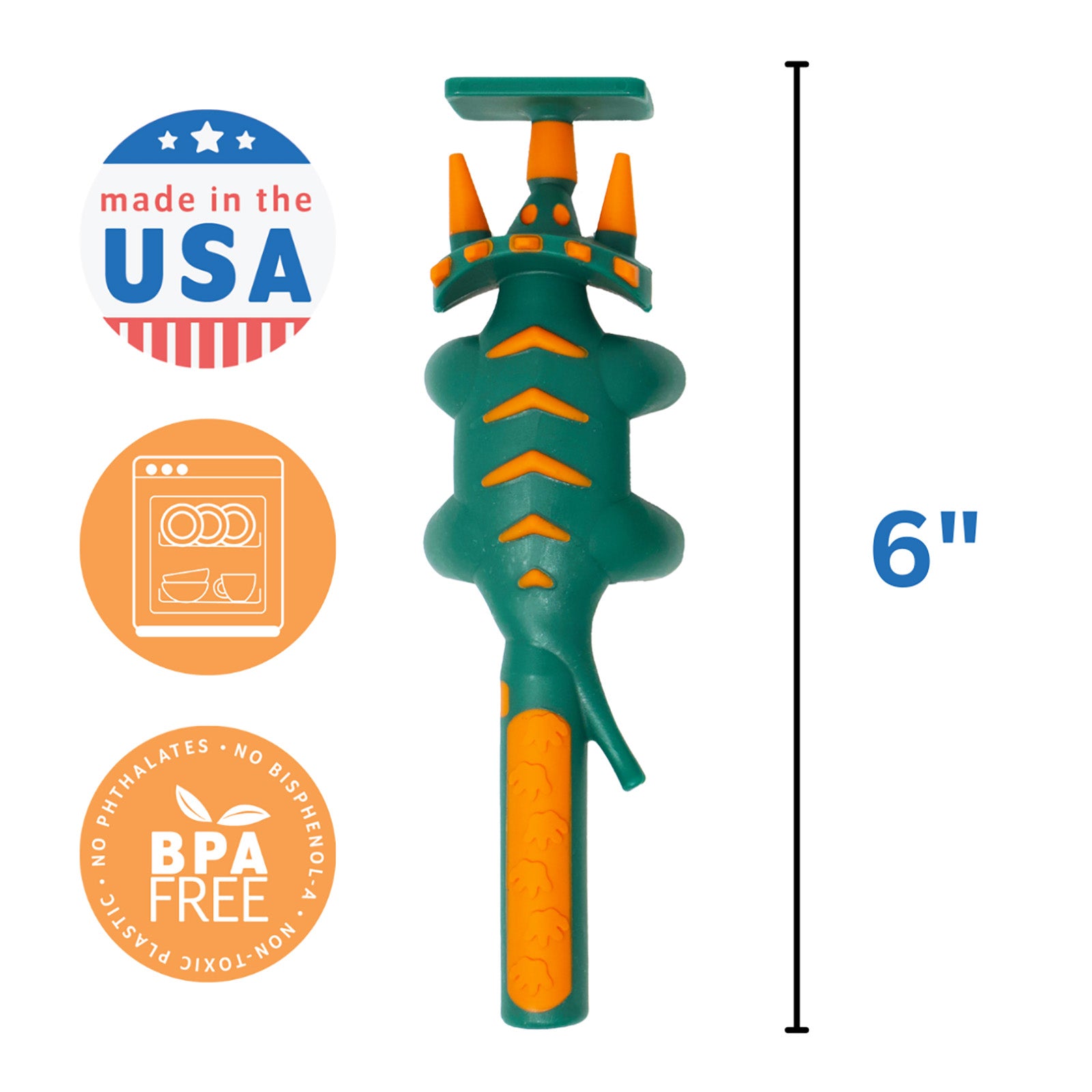 Constructive Eating Dinosaur Utensil and Divided Plate Set for Kids and Toddlers