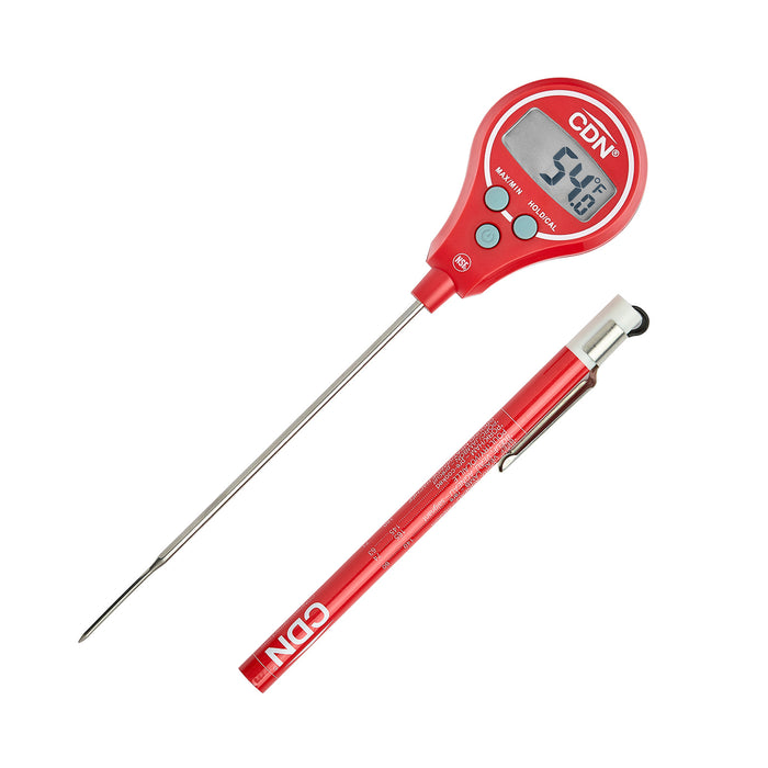 CDN Digital Lollipop Thermometer, 4 Second Response Time, 4.3-Inch Stem, Red