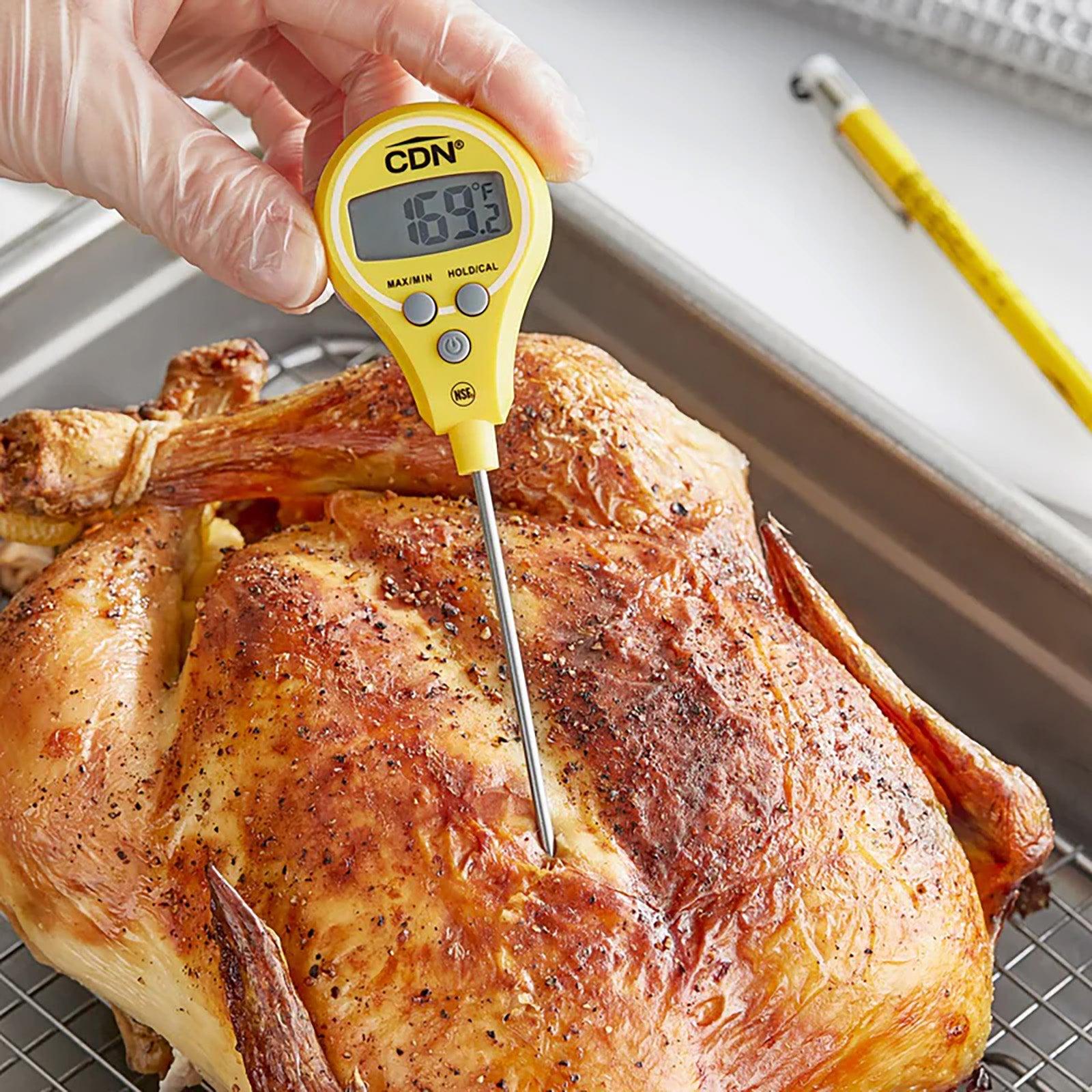 CDN Digital Lollipop Thermometer, 4 Second Response Time, 4.3-Inch Stem, Yellow