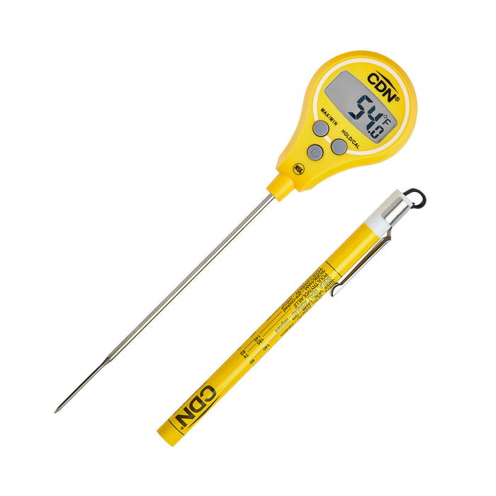 CDN Digital Lollipop Thermometer, 4 Second Response Time, 4.3-Inch Stem, Yellow