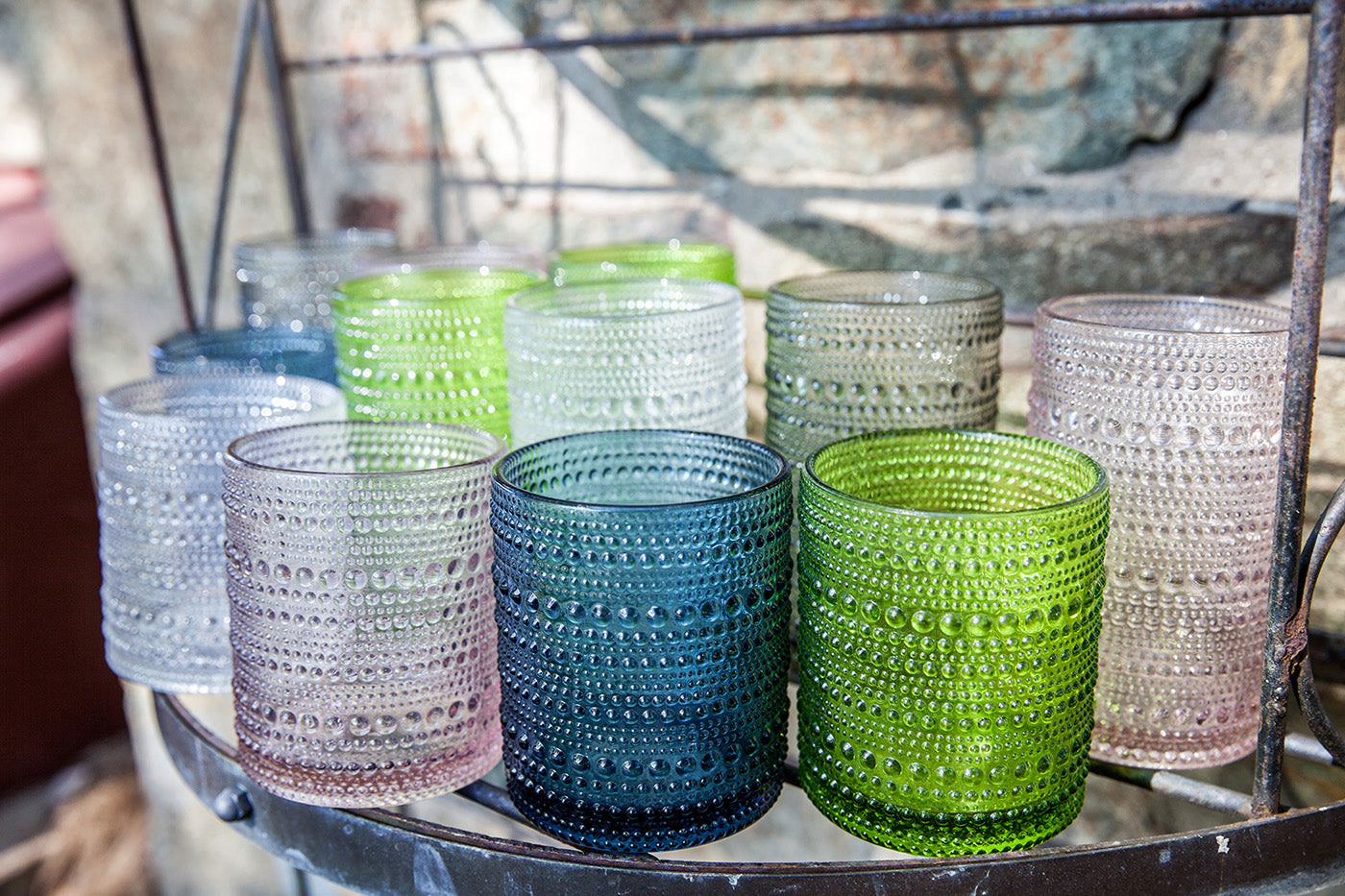 D&V By Fortessa Jupiter Iced Beverage Glass, 13 ounce, Set of 6, Cornflower