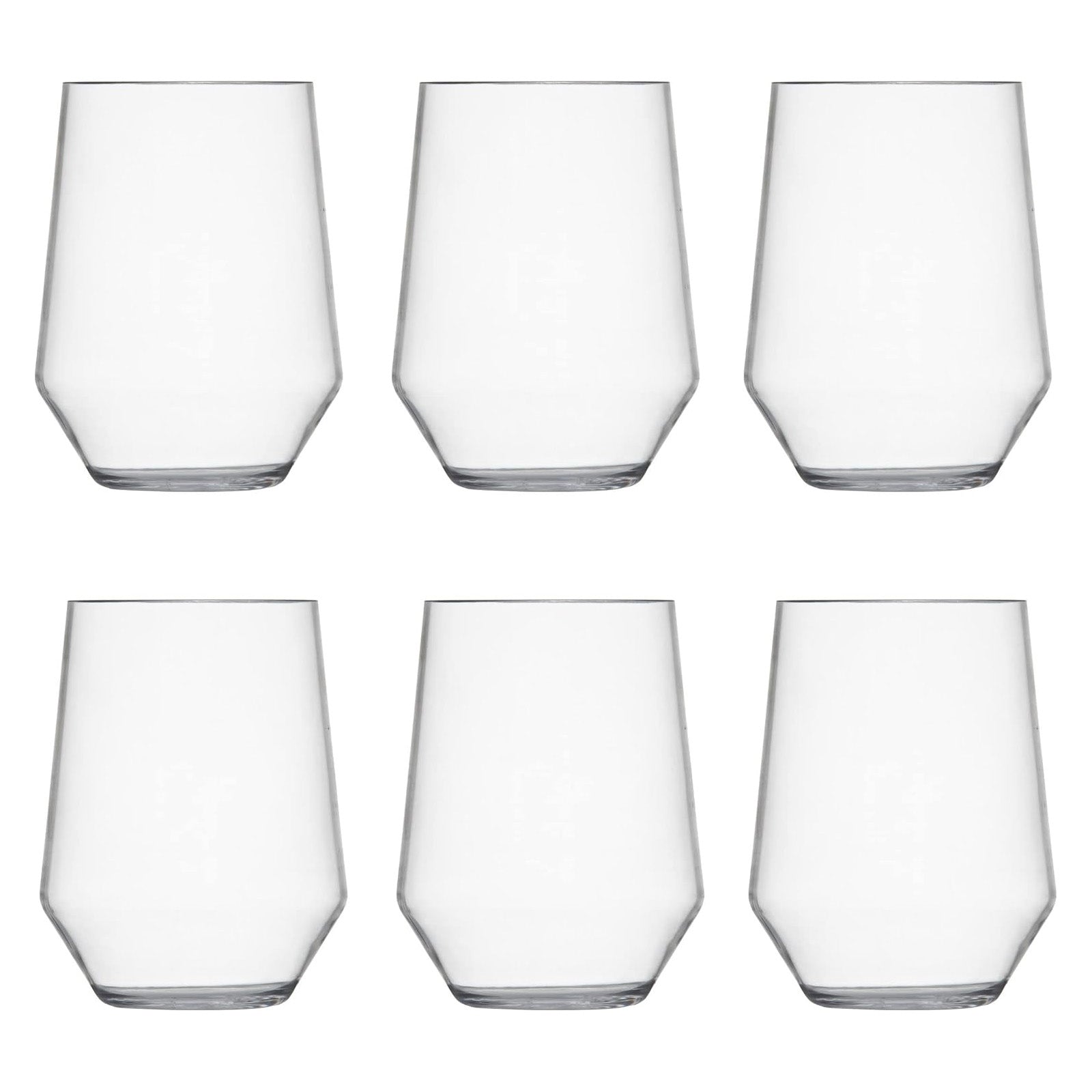 D&V By Fortessa Sole Copolyester Outdoor Drinkware Stemless Wine Glass, Set of 6