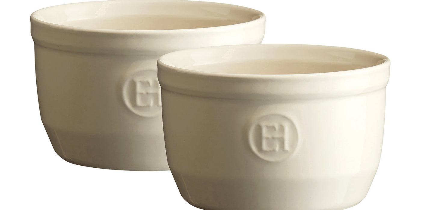 Emile Henry Made in France 8.5 oz Ramekin, Set of 2, 4" by 2.5", Clay