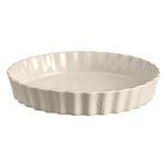 Emile Henry 12.6" x 2.2" Extra Large Deep Tart Dish, Clay