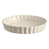 Emile Henry 12.6" x 2.2" Extra Large Deep Tart Dish, Clay