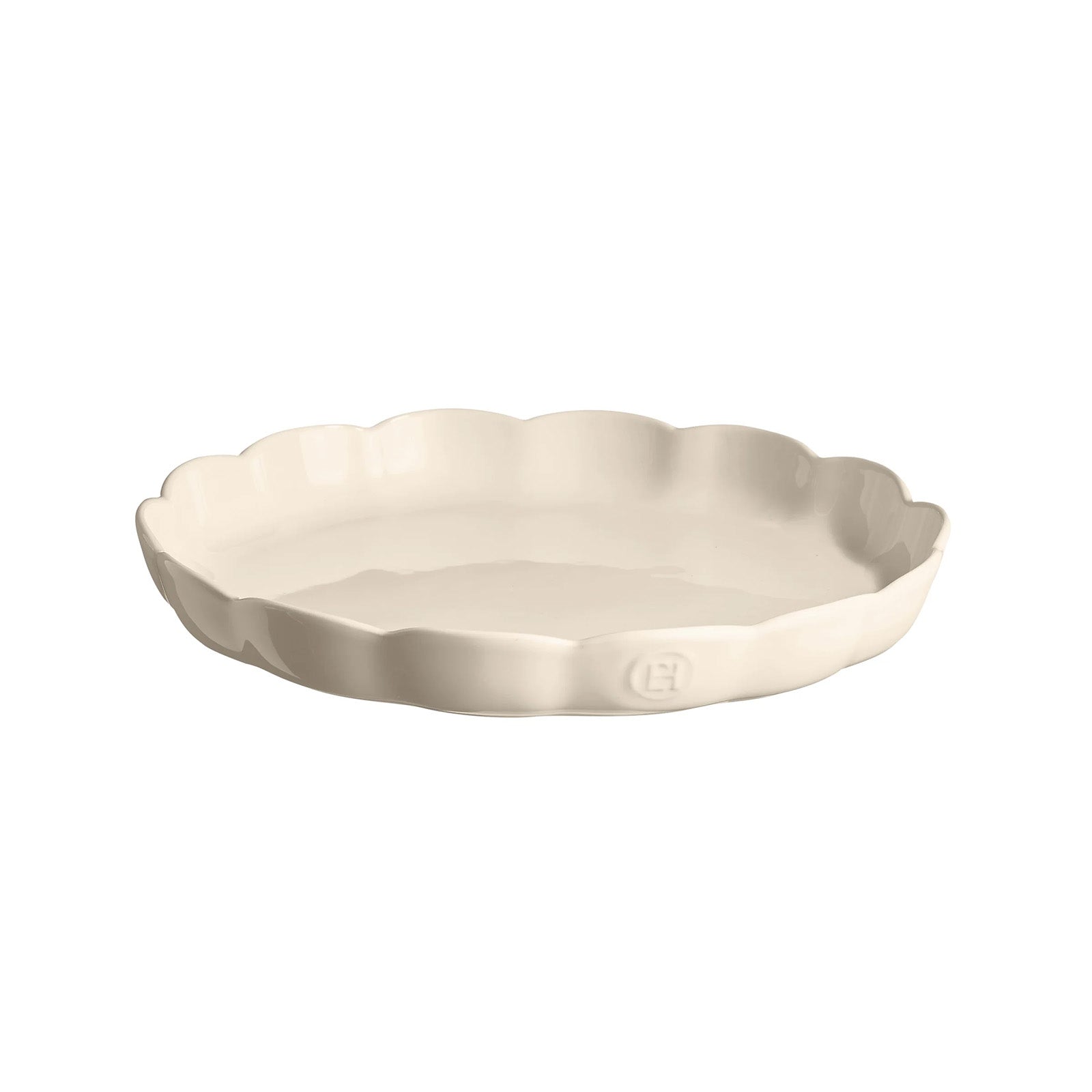 Emile Henry Madeleine Fluted Tart Dish, 12.2-Inch, Clay