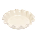 Emile Henry HR Ceramic 10-inch Ruffled Pie Dish, Clay
