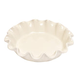 Emile Henry HR Ceramic 10-inch Ruffled Pie Dish, Clay