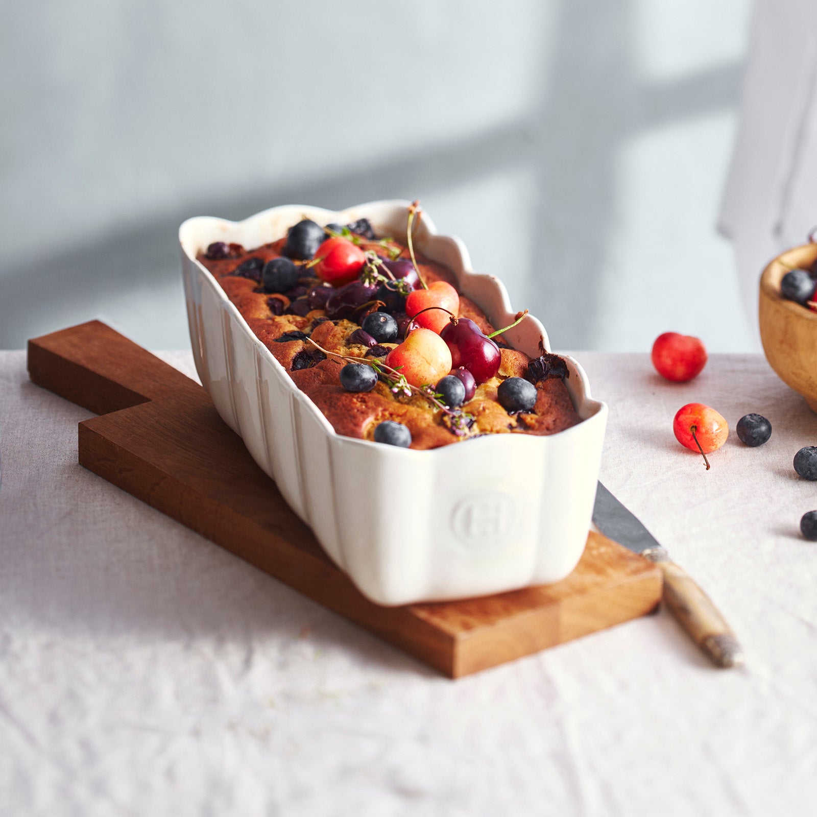 Emile Henry Madeleine Ceramic Loaf Pan, Clay