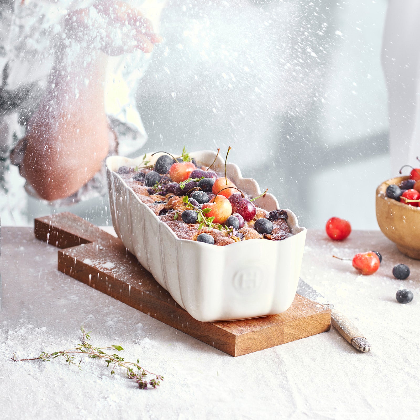 Emile Henry Madeleine Ceramic Loaf Pan, Clay