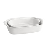 Emile Henry Rectangular Baking Dish, Set of 2, 2.4 qt, 3.8 qt, Flour