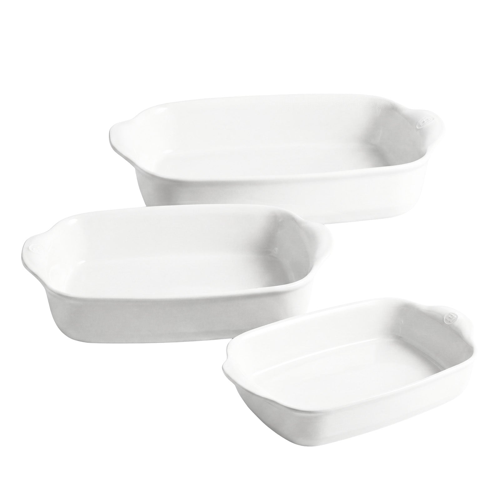 Emile Henry Rectangular Baking Dish, Set of 3, 1.25 qt, 2.4 qt, 3.8 qt, Flour