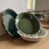 Emile Henry 175th Anniversary Pie Dish, Pearl/Taupe