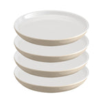 Emile Henry Everyday Dinnerware 8 Inch Salad and Dessert Plate, Sugar, Set of 4