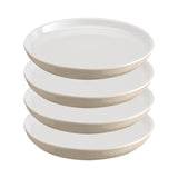 Emile Henry Everyday Dinnerware 8 Inch Salad and Dessert Plate, Sugar, Set of 4