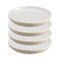Emile Henry Everyday Dinnerware 8 Inch Salad and Dessert Plate, Sugar, Set of 4