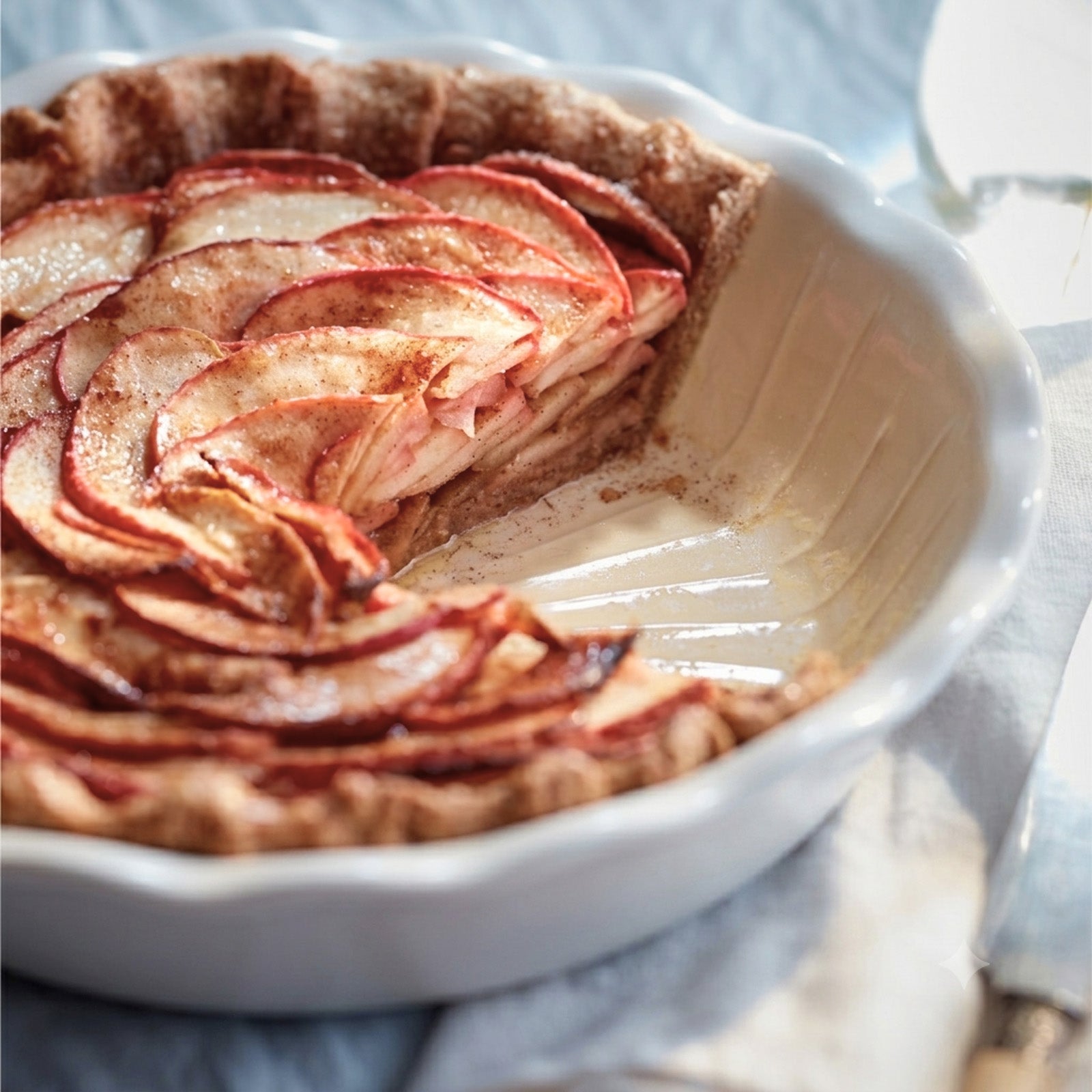 Emile Henry Modern Classics 9-Inch Ribbed Pie Dish, Sugar