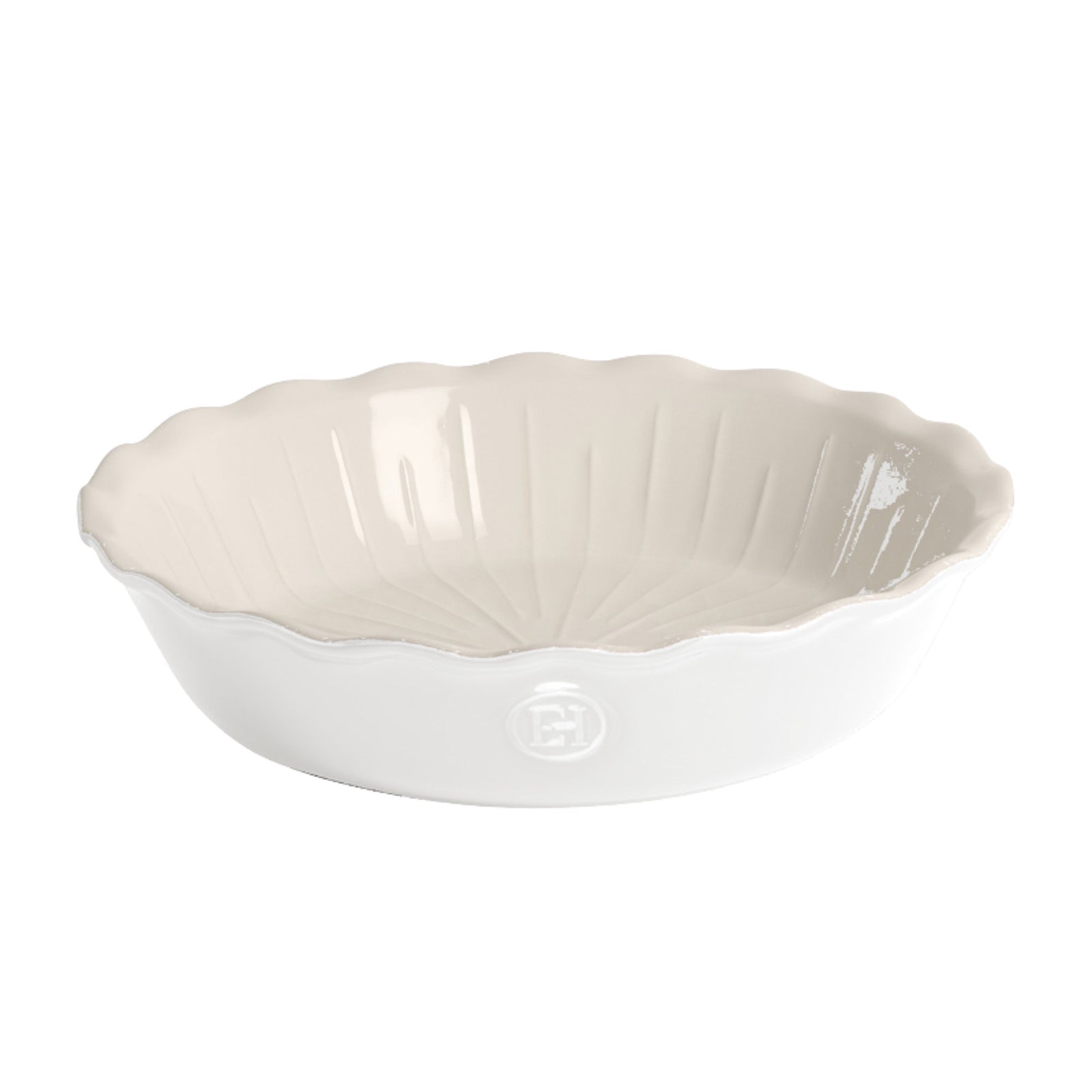 Emile Henry Modern Classics 9-Inch Ribbed Pie Dish, Sugar