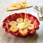 Emile Henry HR Ceramic 10-inch Ruffled Pie Dish, Burgundy