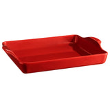 Emile Henry Foccacia Bread Pan and Detroit Style Pizza Pan, Burgundy