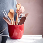 Emile Henry Utensil Pot, 4.5-Inch Diameter x 13-Inch High, Burgundy