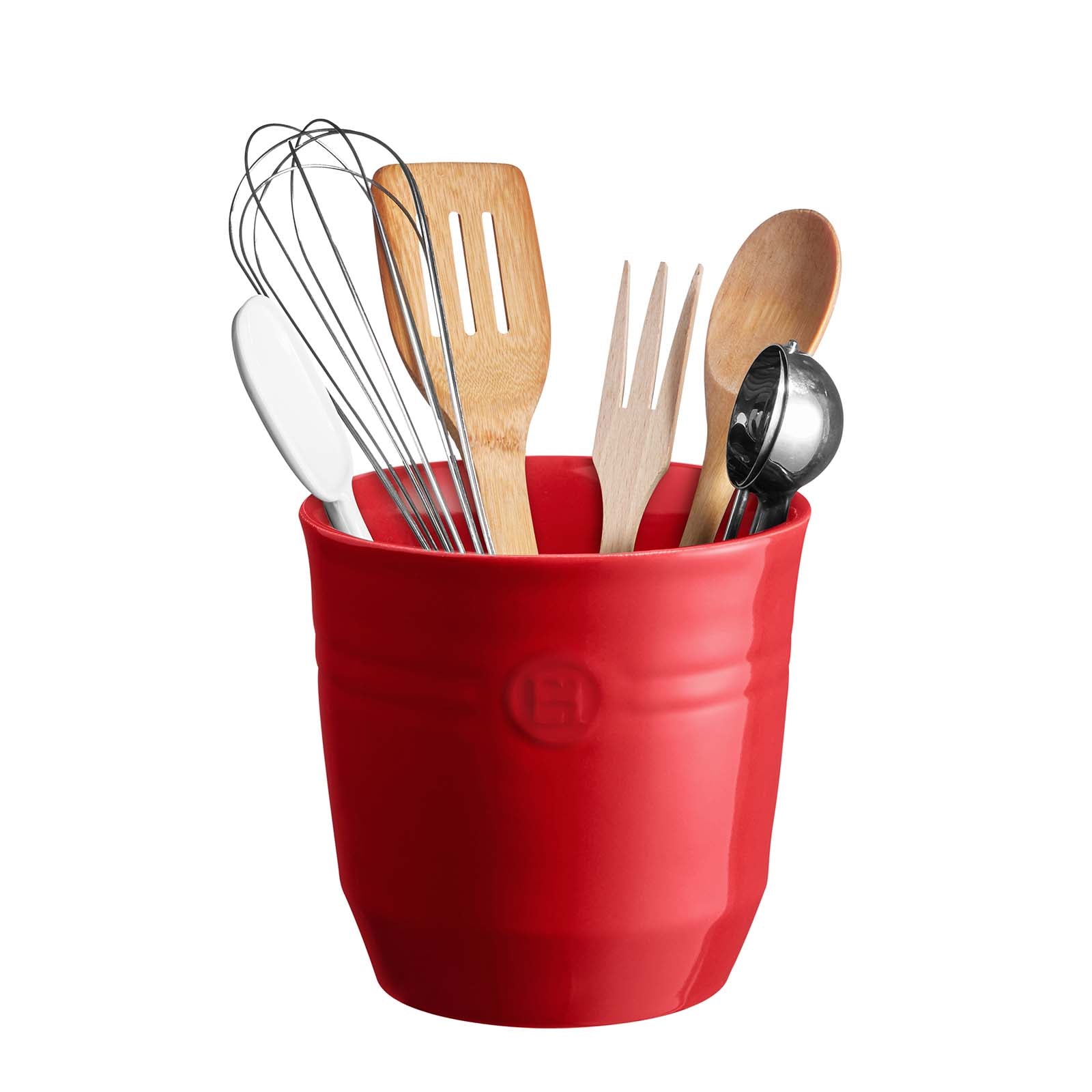 Emile Henry Large Utensil Pot, 6.3-Inch Diameter x 17-Inch High, Burgundy