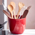 Emile Henry Large Utensil Pot, 6.3-Inch Diameter x 17-Inch High, Burgundy