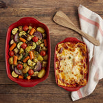 Emile Henry Rectangular Baking Dish, Set of 3, 1.25 qt, 2.4 qt, 3.8 qt, Burgundy