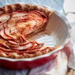 Emile Henry Modern Classics 9-Inch Ribbed Pie Dish, Rouge
