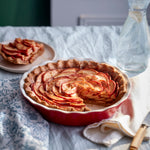 Emile Henry Modern Classics 9-Inch Ribbed Pie Dish, Rouge