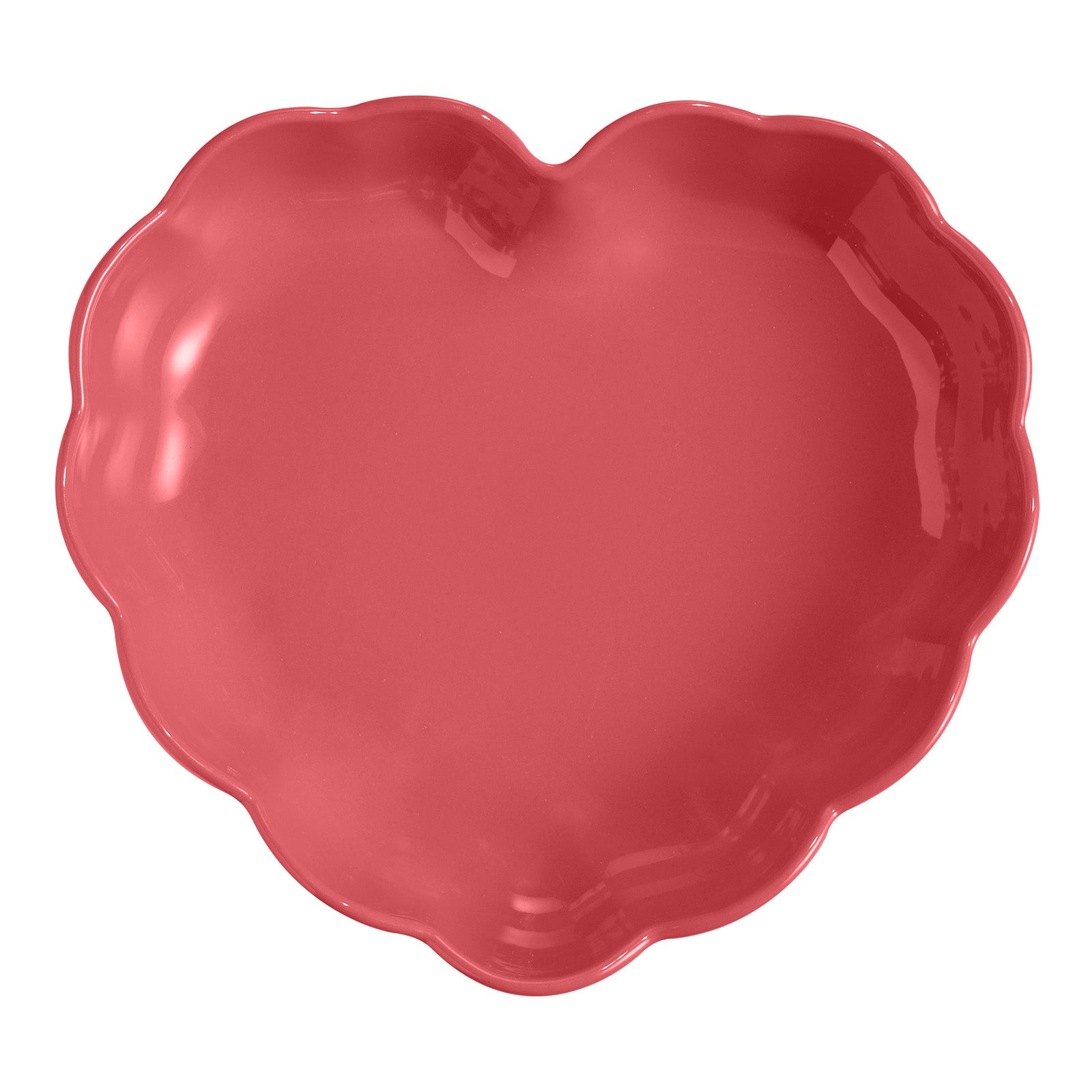 Emile Henry Madeleine Heart Shaped Cake Dish, Rose