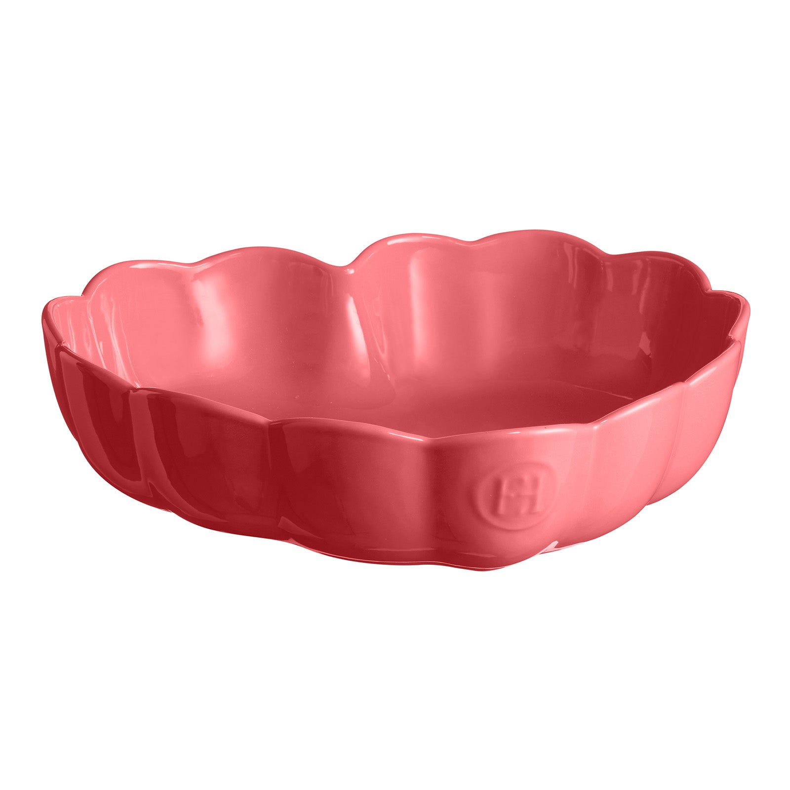 Emile Henry Madeleine Heart Shaped Cake Dish, Rose