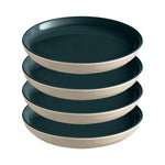 Emile Henry Everyday Dinnerware 8 Inch Salad and Dessert Plate, Ocean, Set of 4