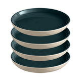 Emile Henry Everyday Dinnerware 8 Inch Salad and Dessert Plate, Ocean, Set of 4