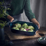 Emile Henry Large Rectangle Baking Dish Ultime, 16.5" X 10.5", Ocean