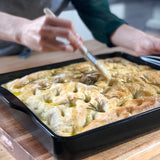 Emile Henry Foccacia Bread Pan and Detroit Style Pizza Pan, Charcoal
