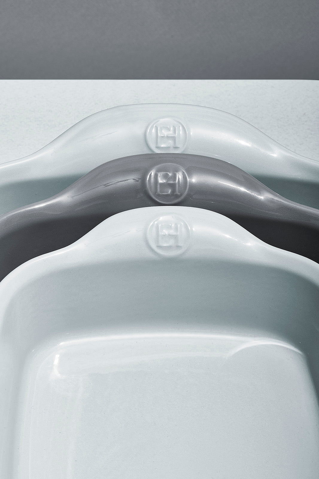 Emile Henry Small Rectangle Baking Dish Ultime, 11.5" X 7.5", Fog