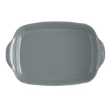 Emile Henry Large Rectangle Baking Dish Ultime, 16.5" X 10.5", Fog
