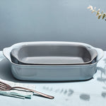 Emile Henry Large Rectangle Baking Dish Ultime, 16.5" X 10.5", Fog