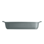 Emile Henry Large Rectangle Baking Dish Ultime, 16.5" X 10.5", Fog