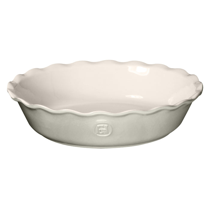 Emile Henry Made in France HR Modern Classics 9 Inch Pie Dish, Pearl Gray