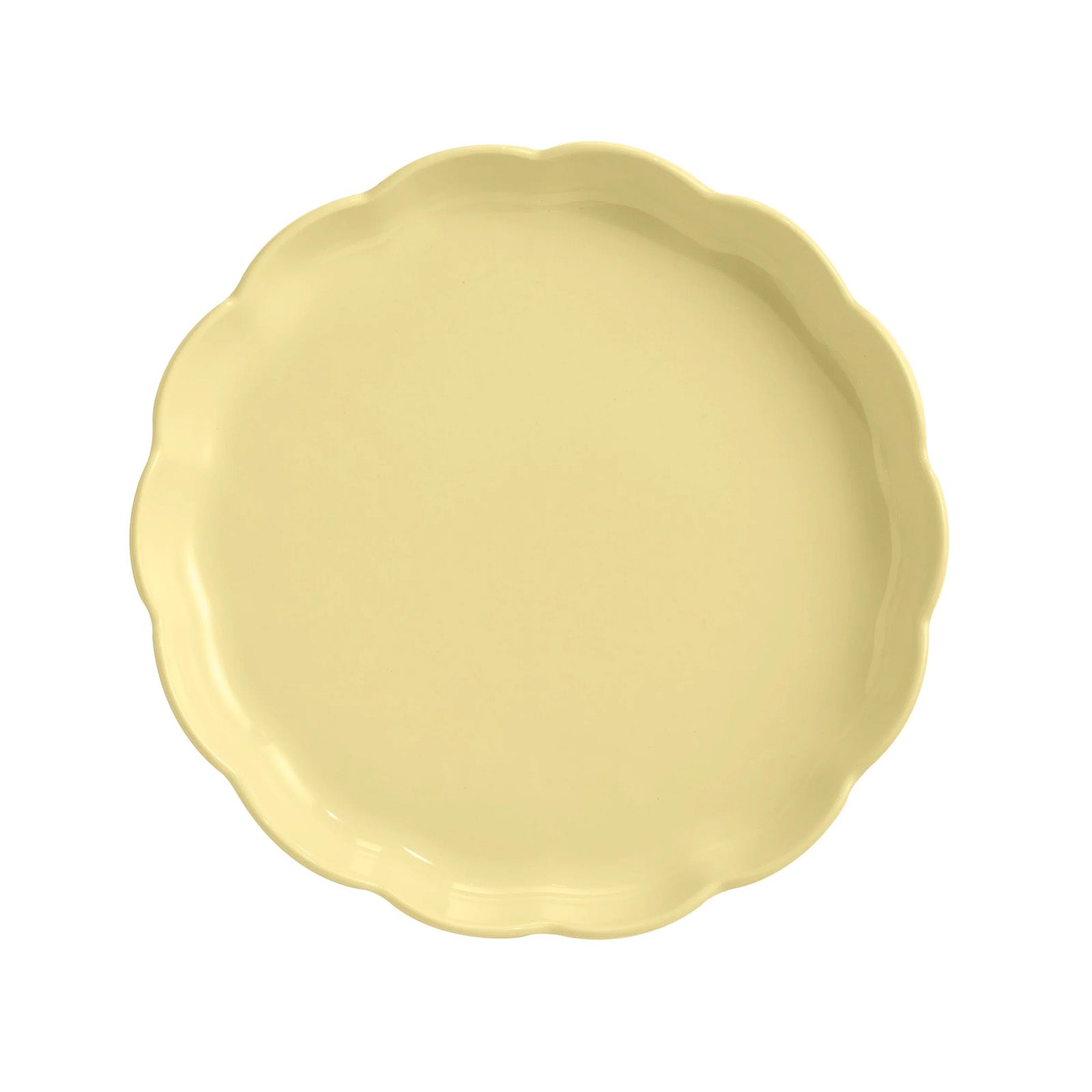 Emile Henry Madeleine Fluted Tart Dish, 12.2-Inch, Vanilla