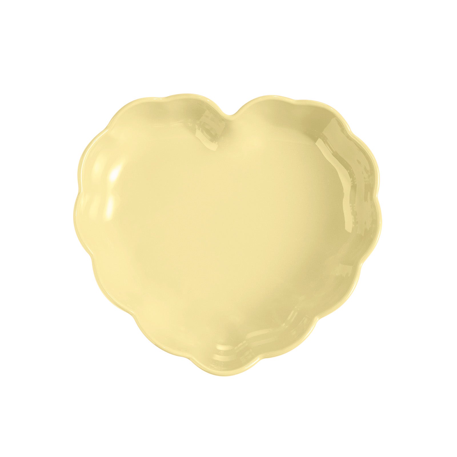 Emile Henry Madeleine Heart Shaped Cake Dish, Vanilla