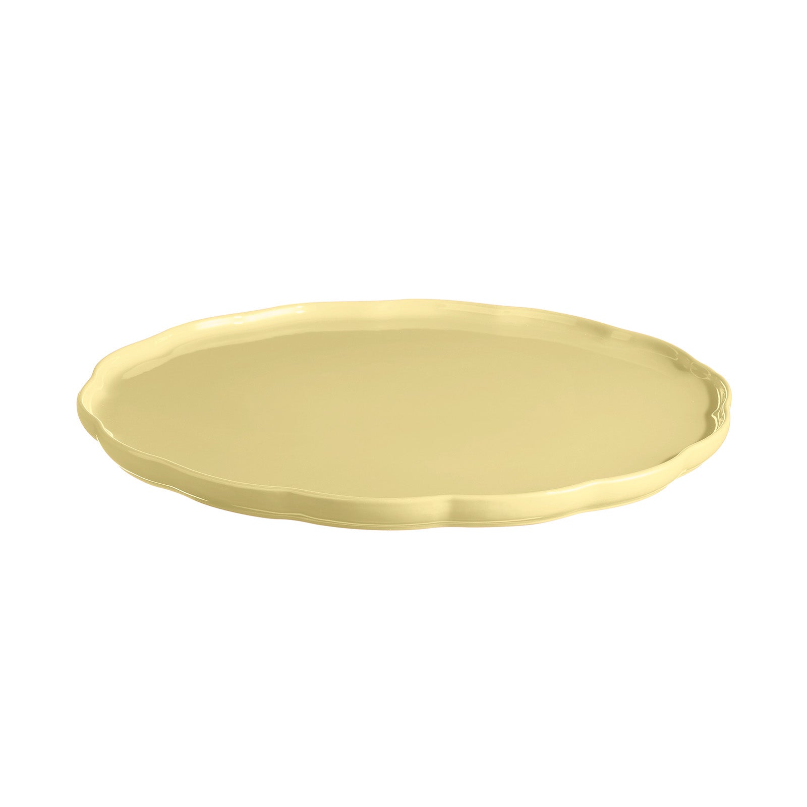 Emile Henry Madeleine Round Serving Plate, 12.2-Inch, Vanilla