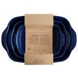 Emile Henry Rectangular Baking Dish, Set of 3, 1.25 qt, 2.4 qt, 3.8 qt, Twilight