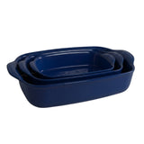 Emile Henry Rectangular Baking Dish, Set of 3, 1.25 qt, 2.4 qt, 3.8 qt, Twilight