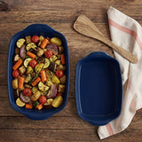 Emile Henry Rectangular Baking Dish, Set of 2, 1.25 qt, 2.4 qt, Twilight