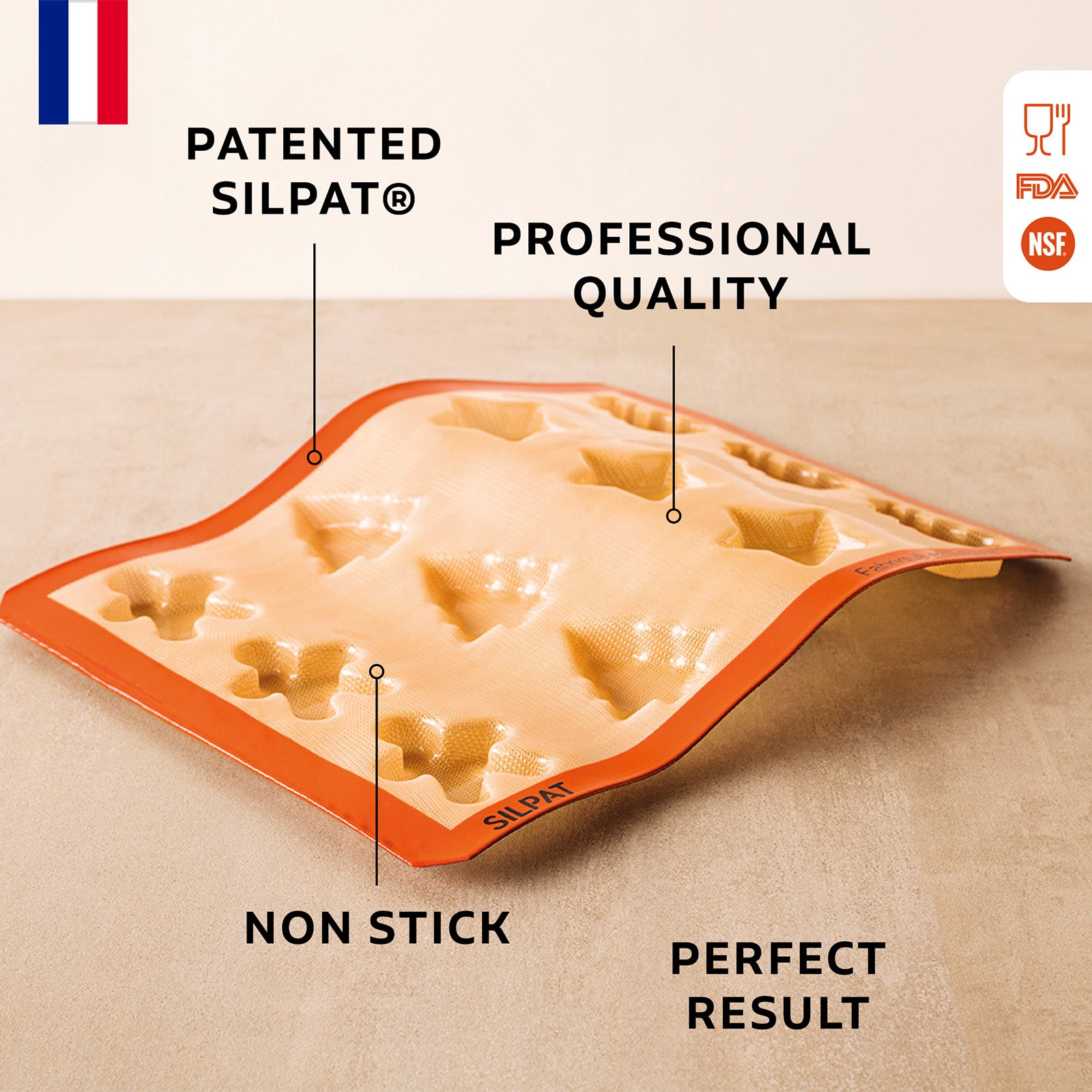 Silpat Perfect Non-Stick 12 Cavity Holiday Treats Baking Pan