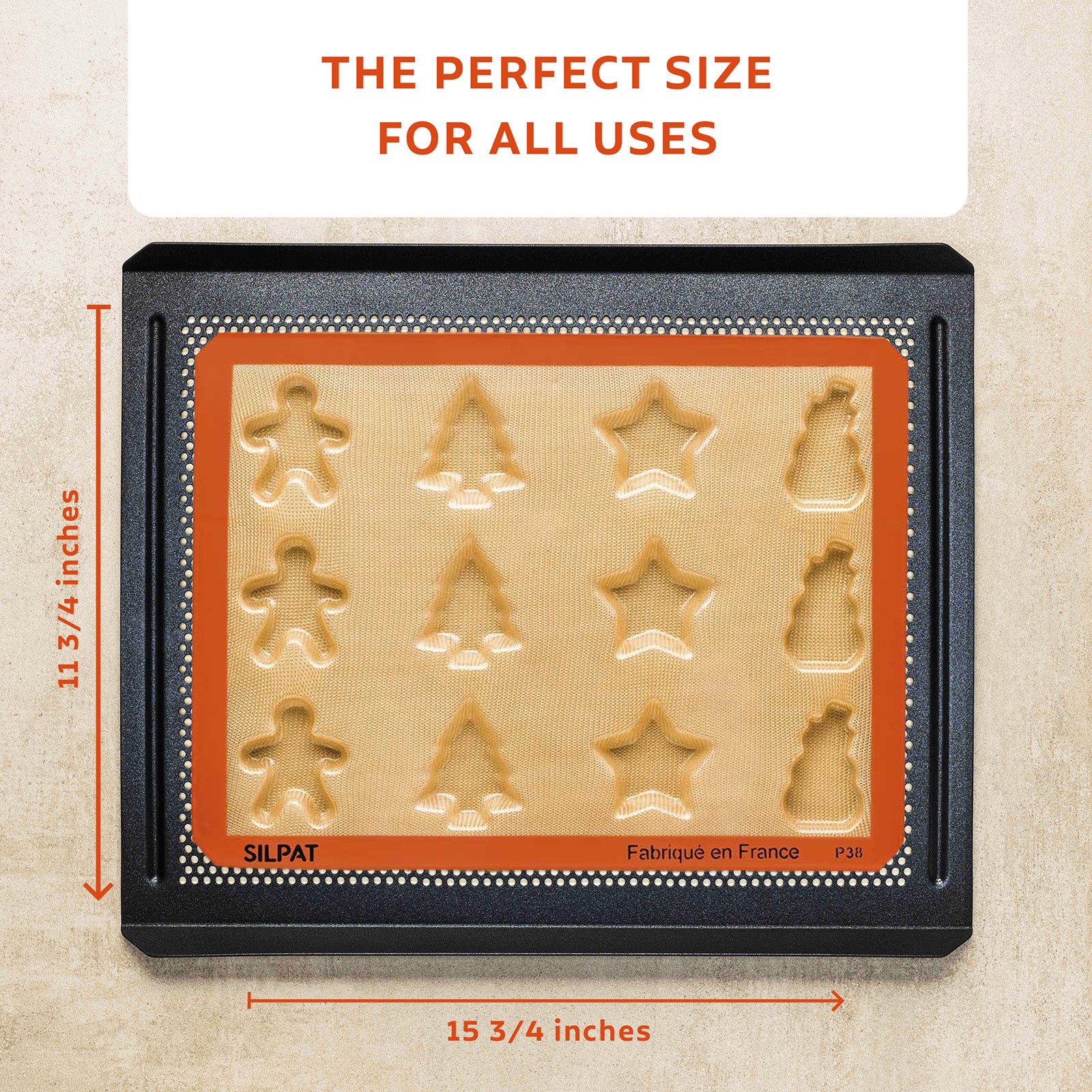 Silpat Perfect Non-Stick 12 Cavity Holiday Treats Baking Pan